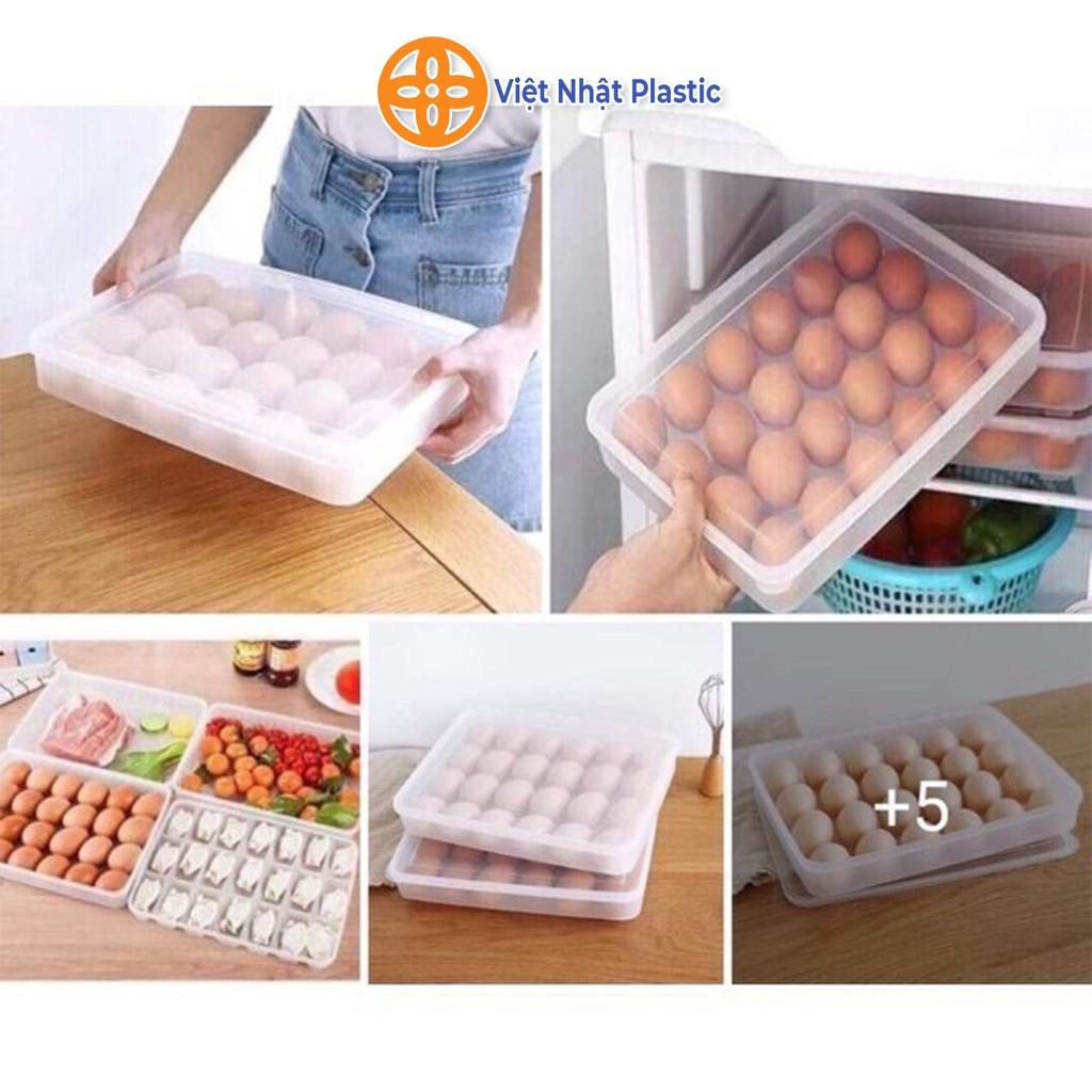 KHAY ĐỰNG TRỨNG 24 NGĂN CÓ NẮP ĐẶT TỦ LẠNH