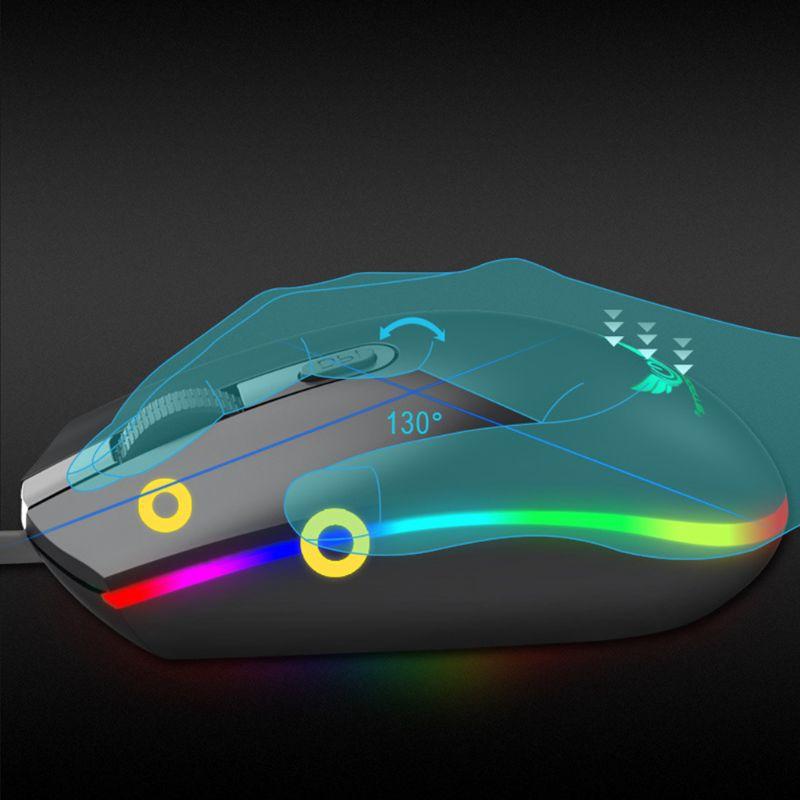 Chuột Quang Chơi Game Có Dây H.S.V Rgb Chuyên Nghiệp Cho Pc Laptop Notebook