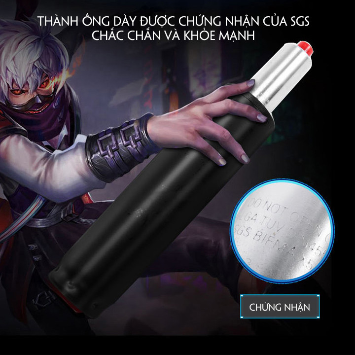 Ghế Gaming Cao Cấp Chân Xoay 360°. Ghế Game Kèm Gối Tựa Massage Lưng. Full Colour
