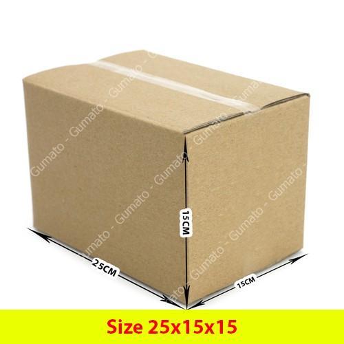 Hộp giấy, thùng carton size 25x20x15 giấy carton gói hàng Everest