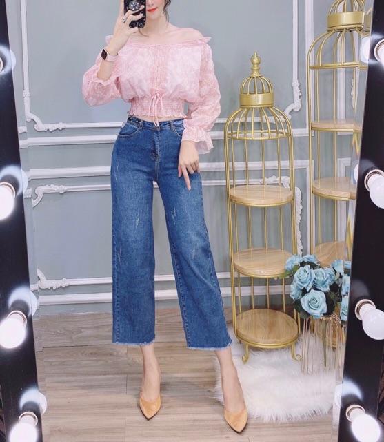 QUẦN JEANS LỬNG ỐNG ĐỨNG LƯNG SIÊU CAO