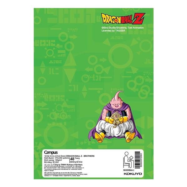 Combo 5 Tập Dragon Ball Z - B5 4 Ô Ly 48 Trang ĐL 100g/m2 - Campus NB-BDBB48 (Mẫu Màu Giao Ngẫu Nhiên)