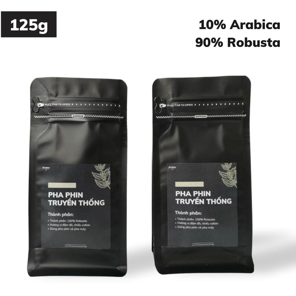 Cà phê nguyên chất BLEND Robusta và Arabica 125G pha phin cafe rang xay không độn phụ gia - Big Dream Coffee