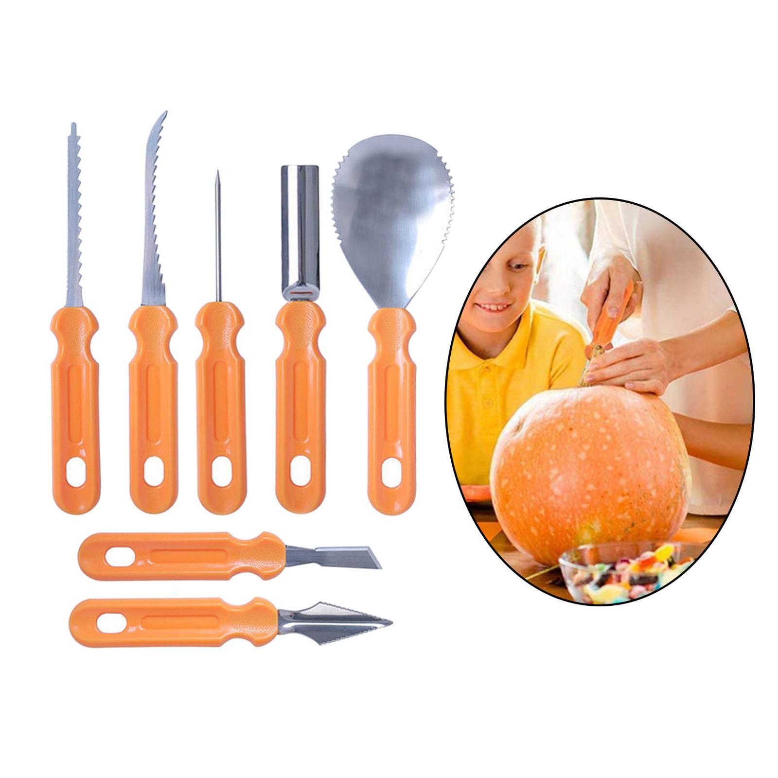 7 Pieces/10 Pieces Precision Halloween Pumpkin Carving Knife Kit for DIY Making Pumpkin Grimace Pattern Cutting