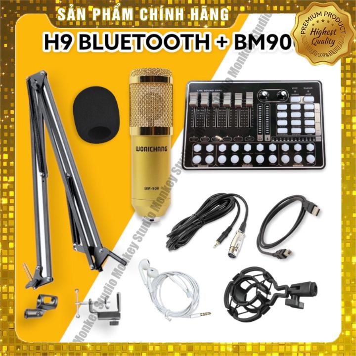 Bộ Mic Hát Livestream Soundcard H9 &amp; Mic BM900BH 1 NĂMChất Lượng Cao, Âm Thanh Cực Kỳ Sống Động