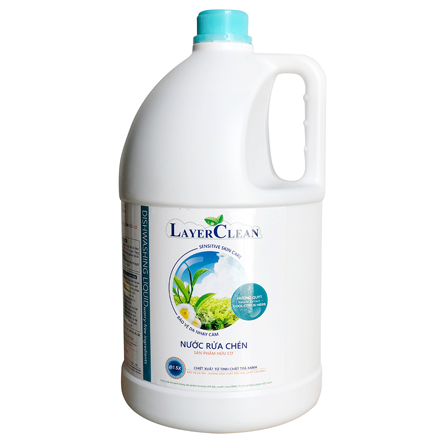 Nước Rửa Chén Bát Hương Quả Quýt Layer Clean (5L / Bình)