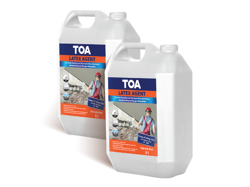 TOA Latex Agent (Kết nối bê tông và Phụ gia chống thấm) (2L)