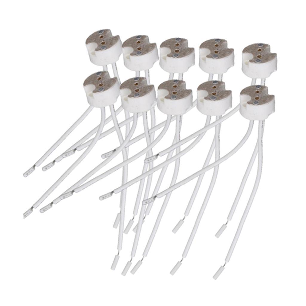 10pcs Lamp Base Holder Adaptors 4 Inch Wire Connector For MR16 G4 Light Bulb