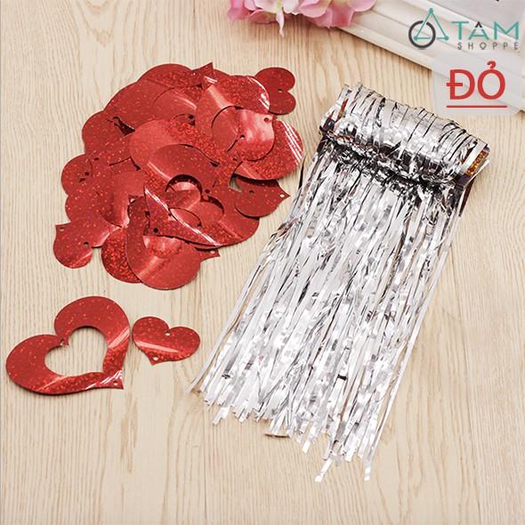 Dây tim rơi cột đuôi bong bóng trang trí PA-PKTTB-09