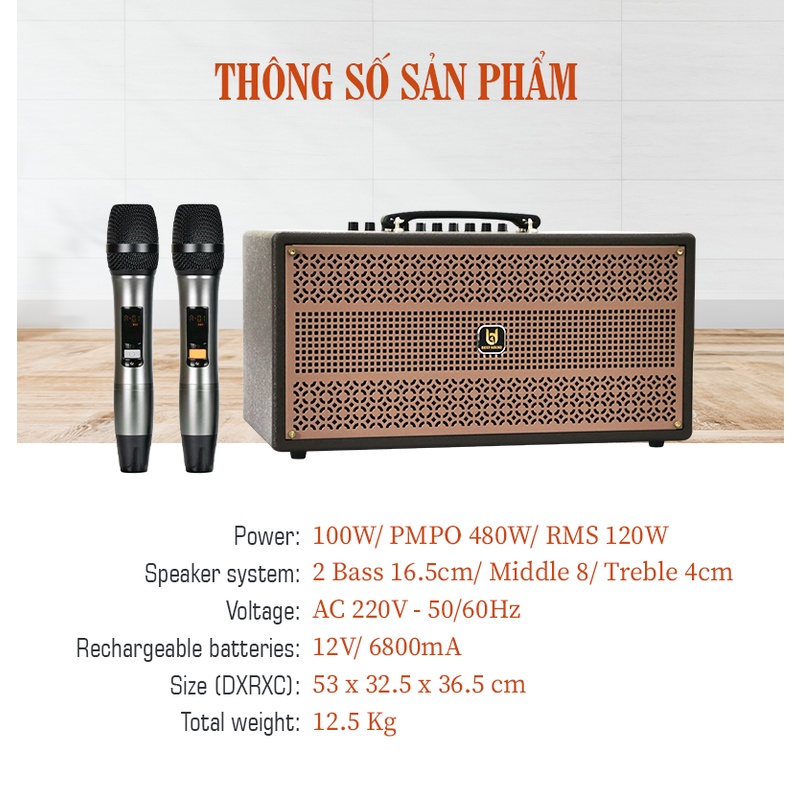 Loa Kéo Best Sound M6 Pro - Hàng chính hãng