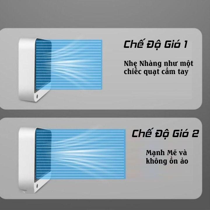 Quạt mini Sạc Usb Để Bàn 2 Chế Độ Gió , Sử Dụng Động Cơ Không Chổi Than Siêu Bền không tiếng ồn - Hàng Nhập Khẩu