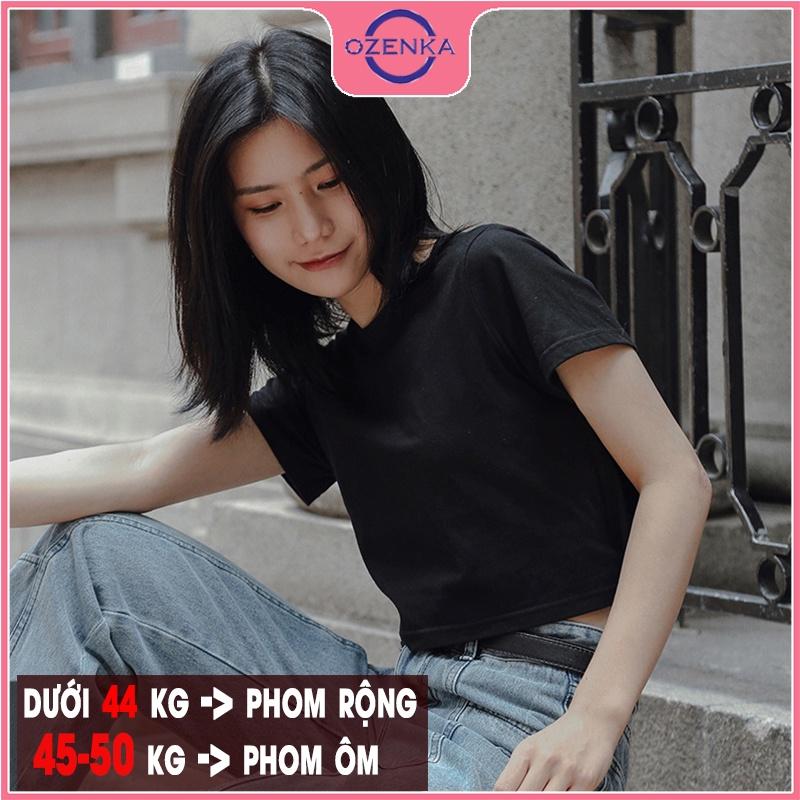 Áo croptop cộc tay lưng đắp chéo, áo crt hở lưng 2 lớp chất thun gân 100% cotton đen trắng size dưới 50kg