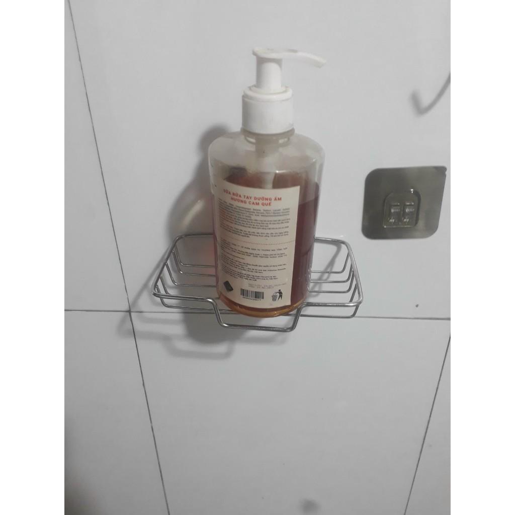 Khay đựng xà bông Inox dán tường, vó rửa bát kèm miếng dán siêu dính