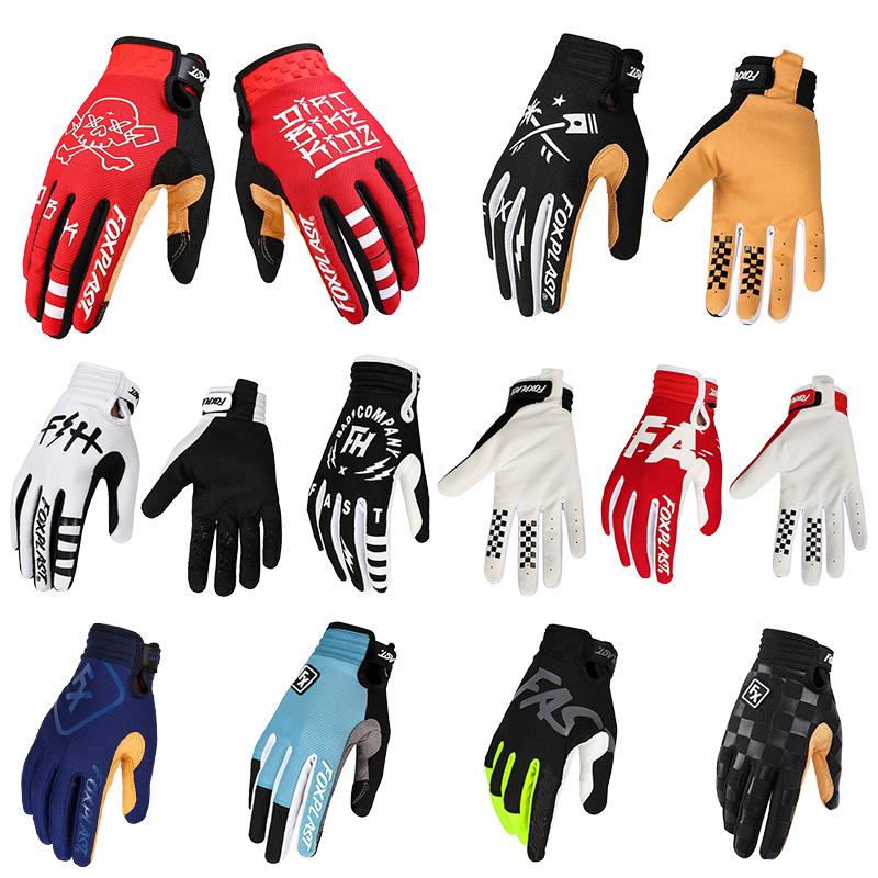 Full Ngón Tay Găng Tay Xe Đạp Thể Thao Đua Xe Găng Tay Xe Đạp Đường Bộ Đi Xe Đạp MX Xe Máy Núi Đang Xuống Dốc DH Găng Tay Da