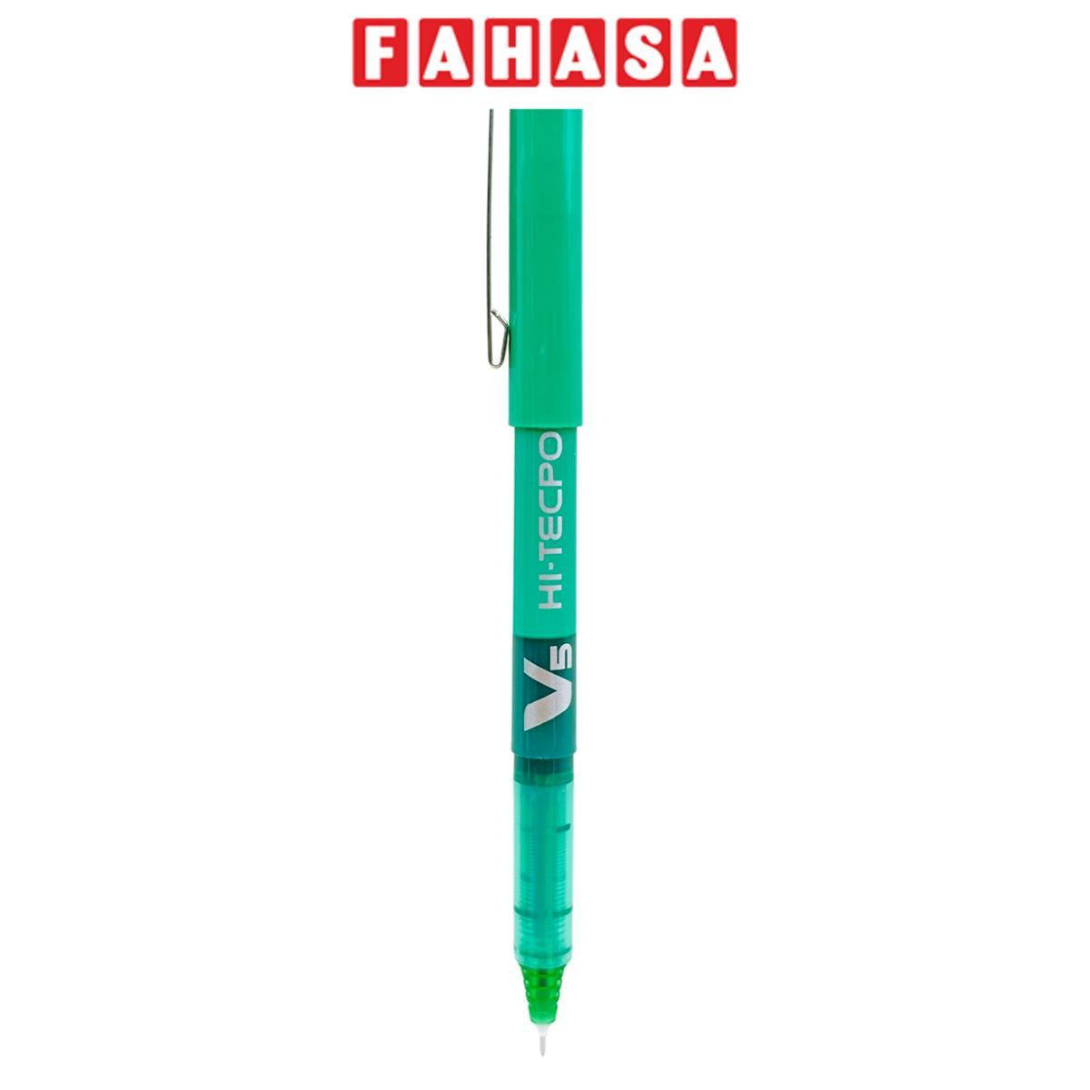 Bút Mực Nước Hi-Tech V5 0.5 mm - Pilot BX-V5-G - Mực Xanh Lá