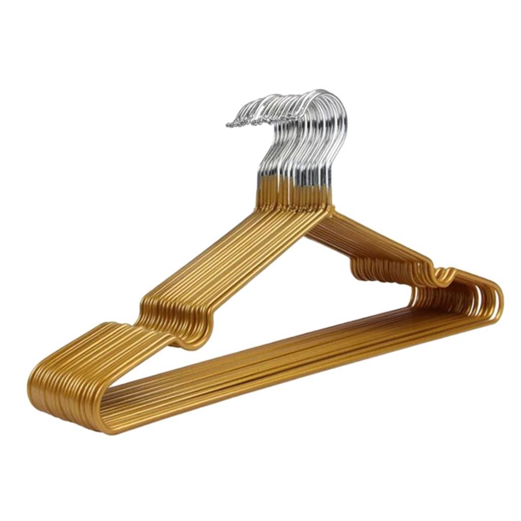 Adults Clothes Hanger Wardrobe Coat Hanging Storage Rack Organizer Golden