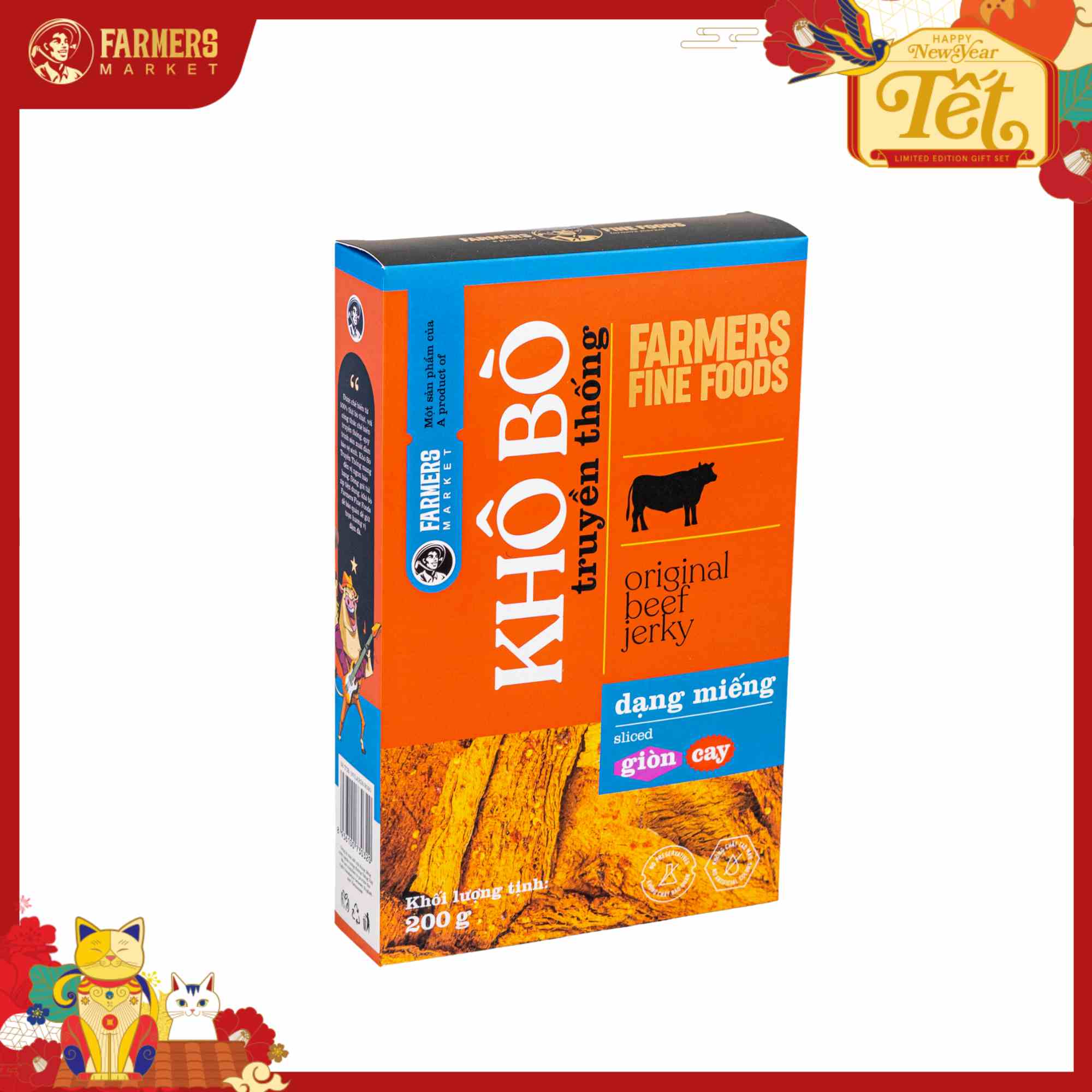 Khô bò miếng giòn Farmers Fine Foods 200G