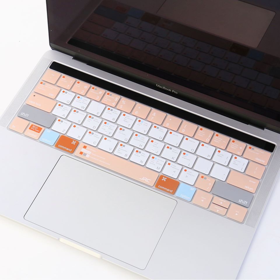 Miếng lót, Phủ Bàn Phím Macbook JRC Shortcut - Mix Orange - Chất liệu TPU cao cấp, Chống nước, bụi bẩn - Hàng Chính Hãng