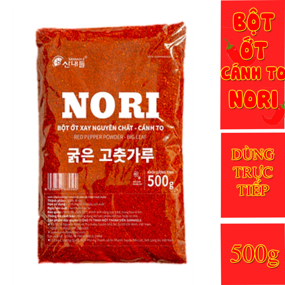 Bột ớt xay nguyên chất _ Loại cánh to NORI 1KG - Dùng làm kim chi, chế biến các món ăn Hàn Quốc