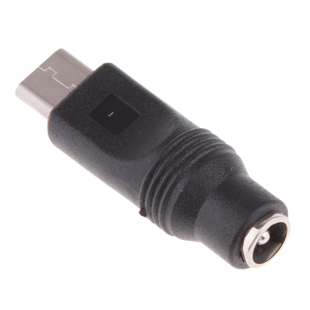 DC Power Adapter Type-C USB Male to 5.5x2.1mm Female Plug for Laptop