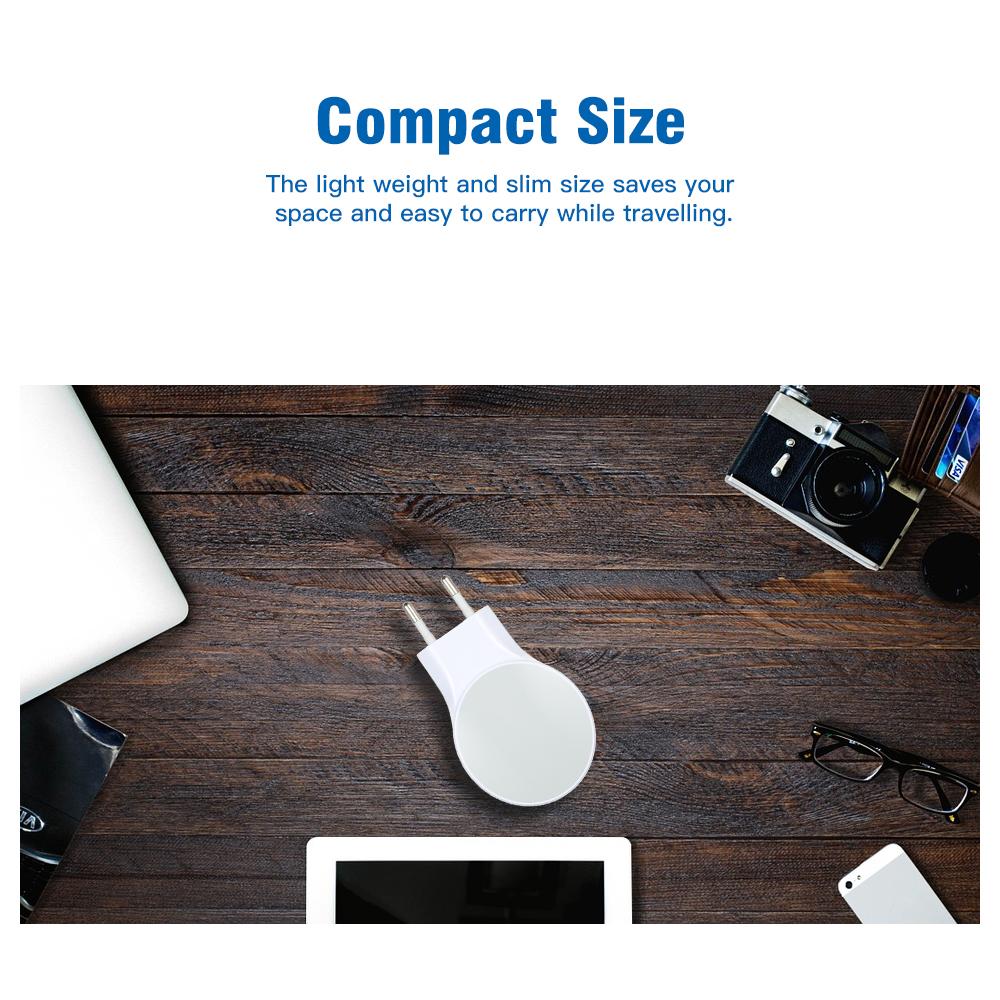 EU Plug 2 Ports USB Charger Wall Adapter EU Adapter 5V 2.1A Replacement for iPhone Samsung Xiaomi