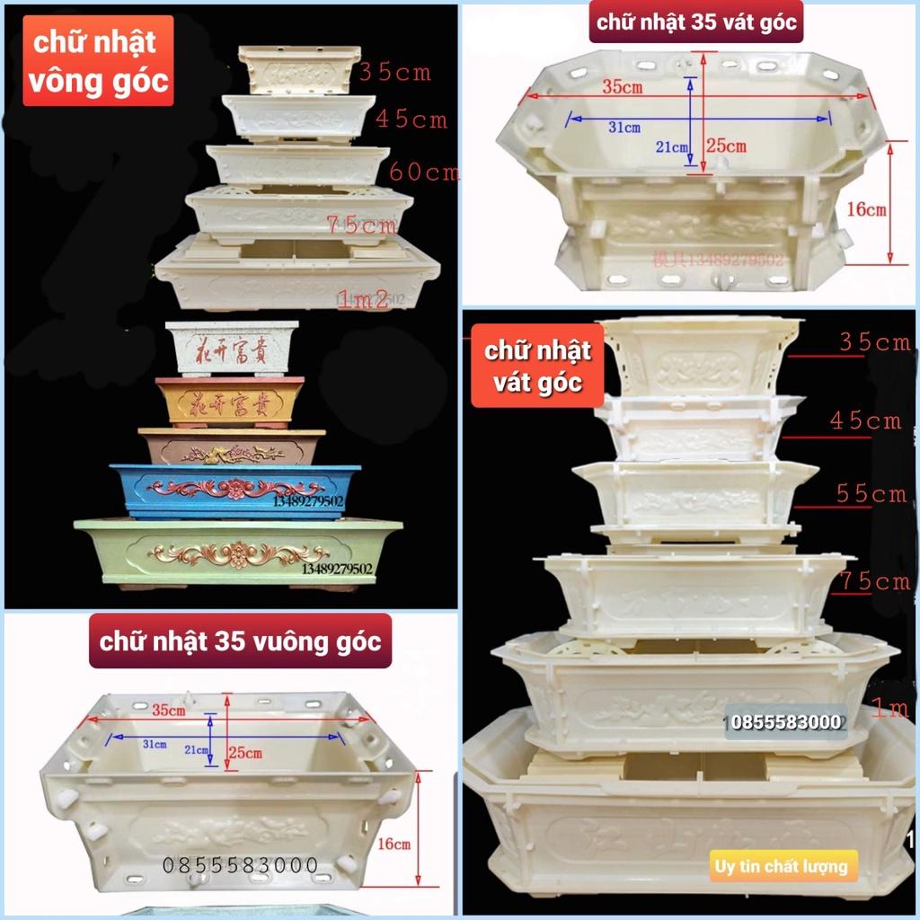 Khuôn đúc chậu bonsai chữ nhật 35