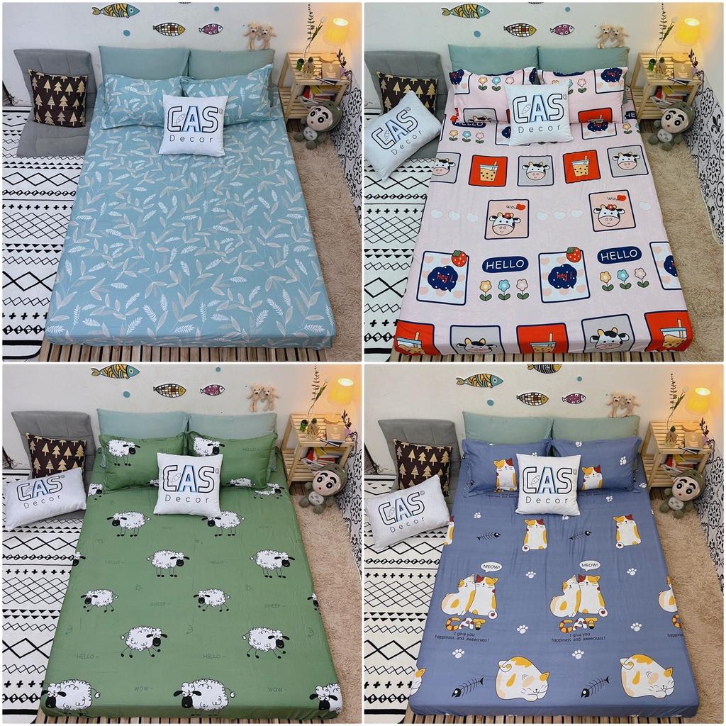 Bộ Ga Gối CAS Decor , Drap Ga Trải Giường + 2 Vỏ Gối Nằm Nhiều Mẫu Lựa Chọn , Kích Thước 1m2 , 1m4 , 1m6 , 1m8 , 2m2