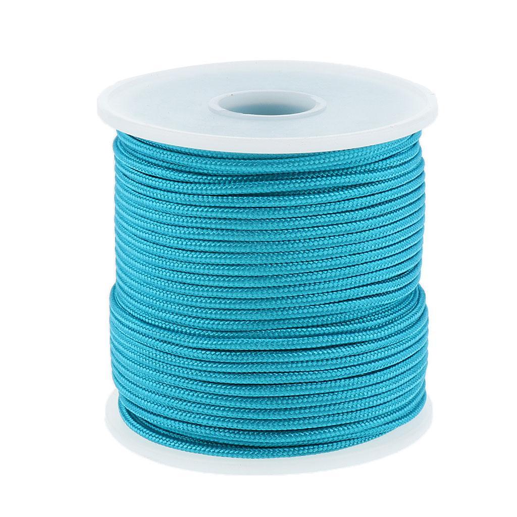 2 Pieces 2mm 50m Paracord Parachute Rope Cord Outdoor Camping Tent Guylines, Hiking Travel Hunting Survival