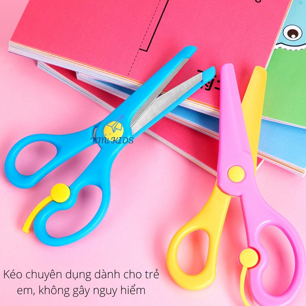 Bộ dụng cụ origami cắt giấy thủ công dành cho trẻ em bằng giấy bìa cứng bé từ 2 tuổi