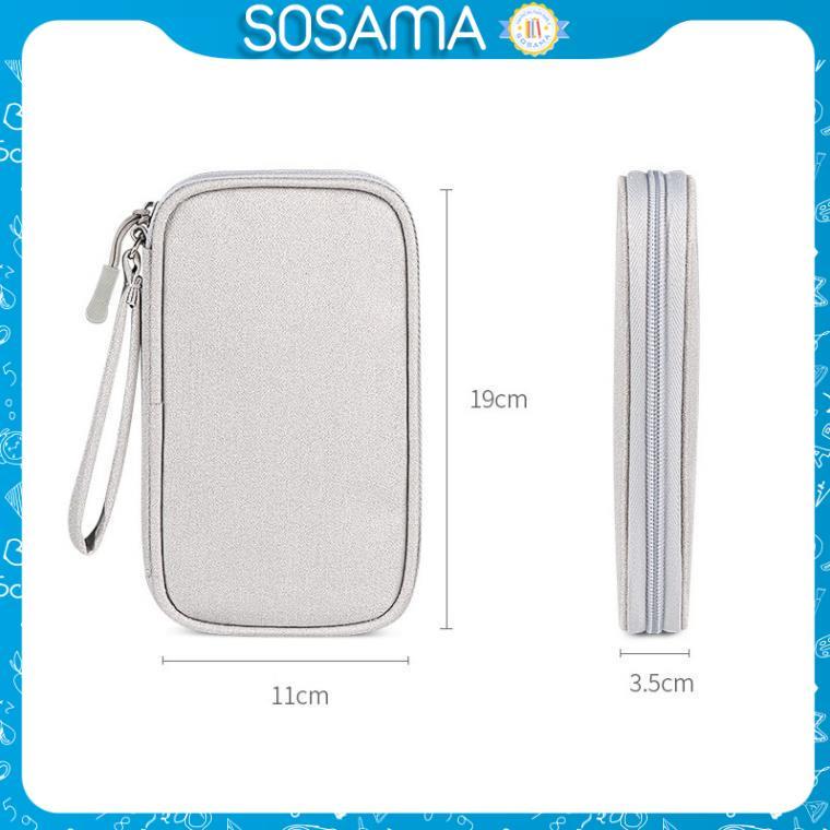 Hình ảnh Túi đựng phụ kiện công nghệ SOSAMA túi đựng điện thoại, pin dự phòng, cáp sạc, ổ cứng di động đa năng TA-001334