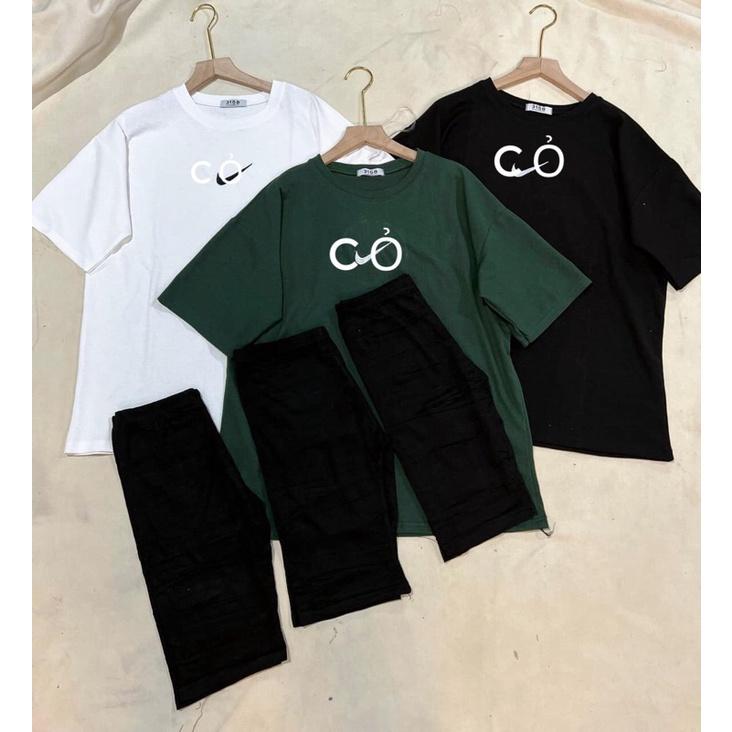 Set áo thêu V kèm quần legging 5423