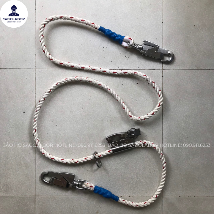 HC113C - HARU Nhật Bản - Dây đai an toàn điện lực bảo hộ lao động - Gồm Dây đai bụng và dây quàng thừng 2 móc xoay