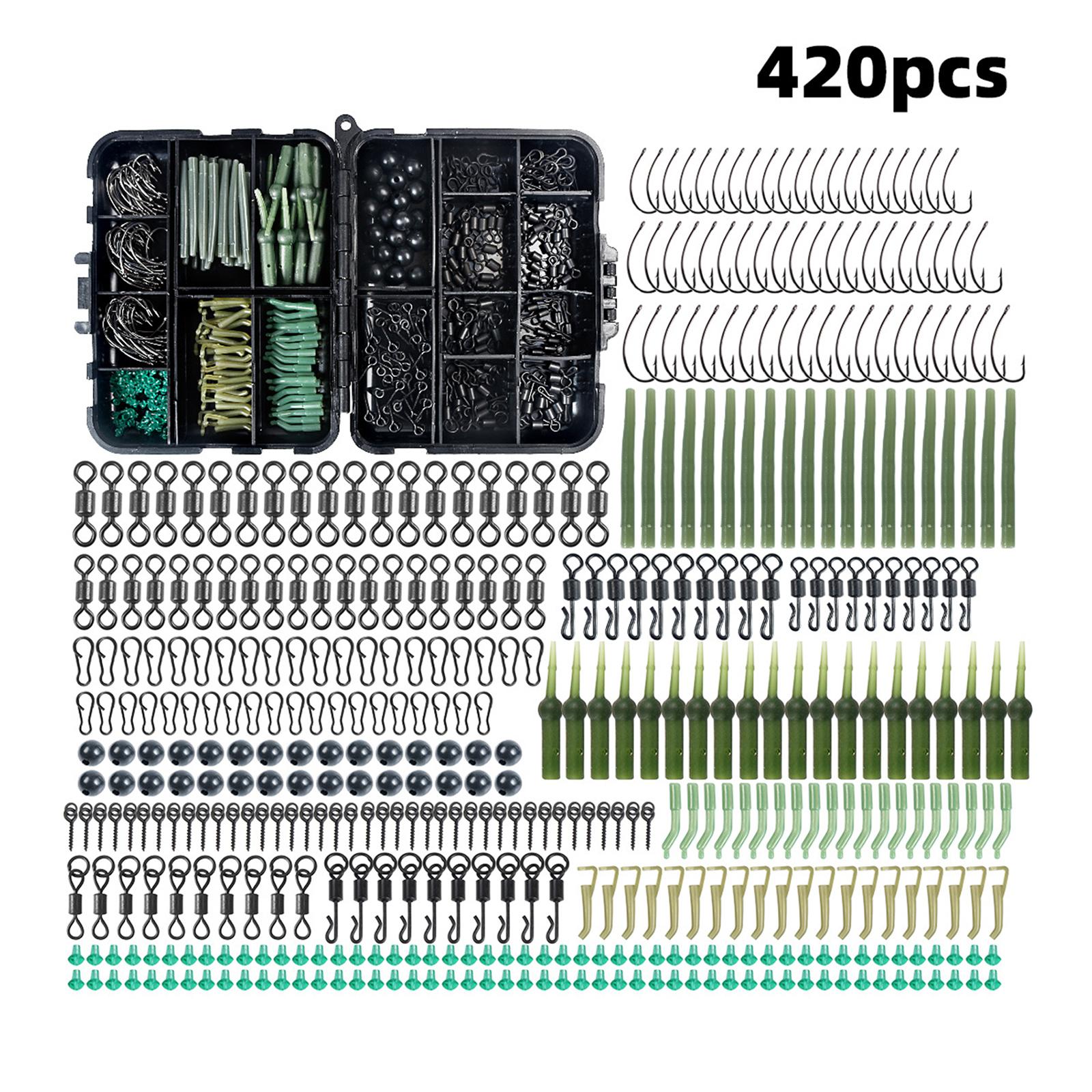 All in   Carp Fishing Tackles Stop Beads Rolling Swivel Screws Snap Clip