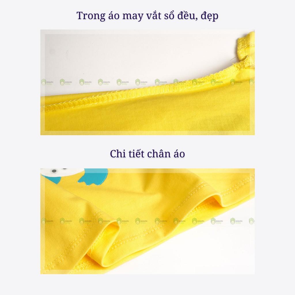 Đồ Bộ Bé Trai, Bé Gái Minky Mom Vải Cotton 100% Họa Tiết Khủng Long Động Vật, Bộ Cộc Tay Cho Bé Quần Áo Trẻ Em MKM2129