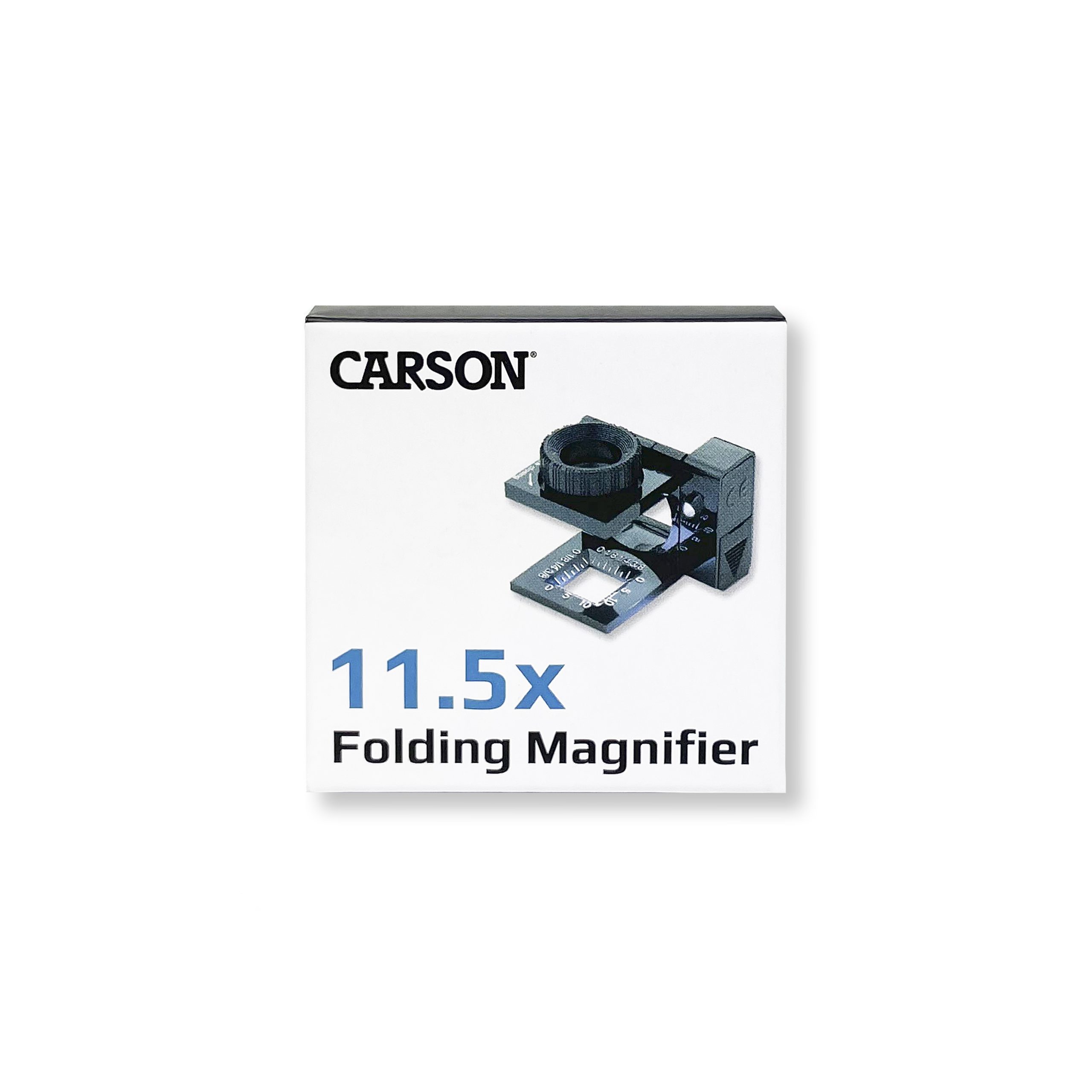 Kính lúp mini soi vải có thước đo Carson 11.5x (có đèn) LT-10 - Hàng chính hãng