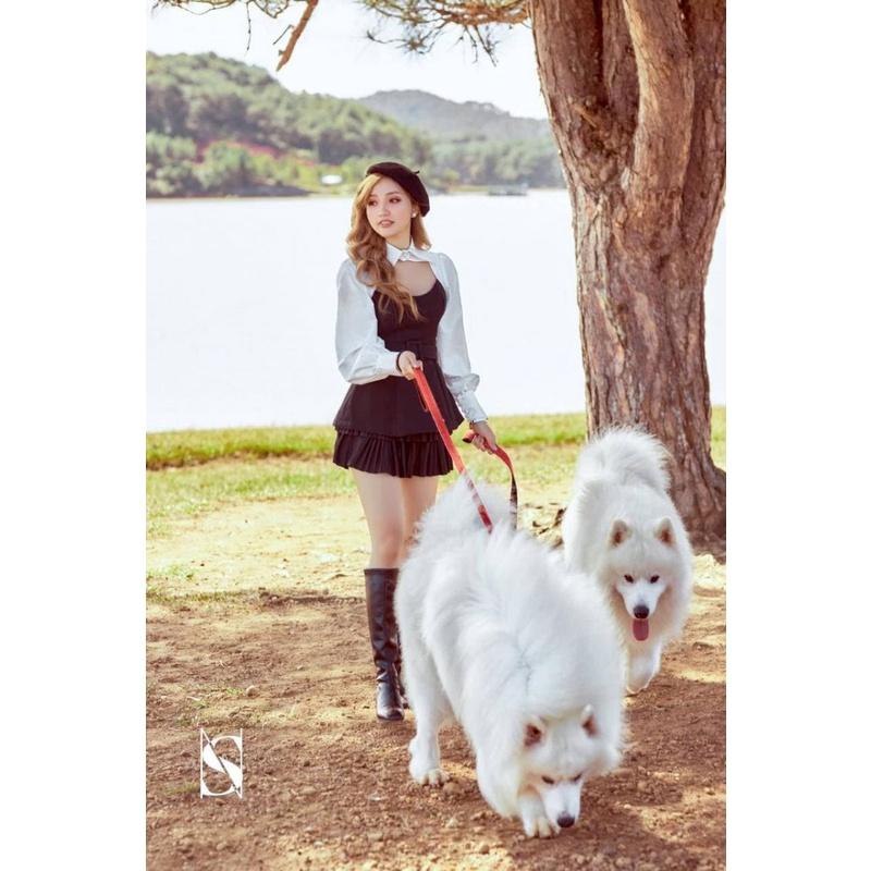 Áo Peplum Cổ Sơ Mi