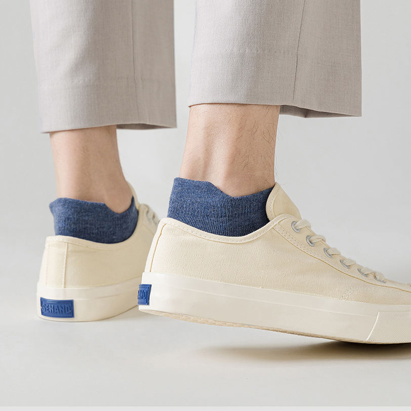 Combo 5 đôi tất nam cổ thấp cotton khử mùi kháng khuẩn co giãn 4 chiều