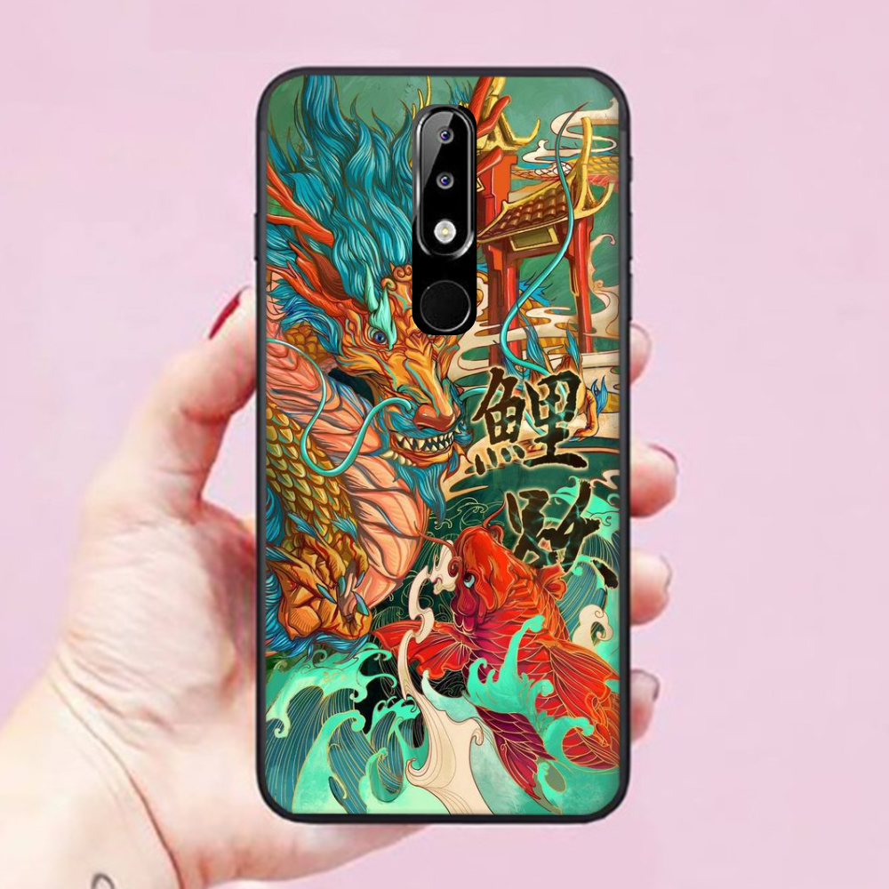 Ốp lưng dành cho điện thoại Nokia 5.1 Plus / X5 Hình Rồng Lửa