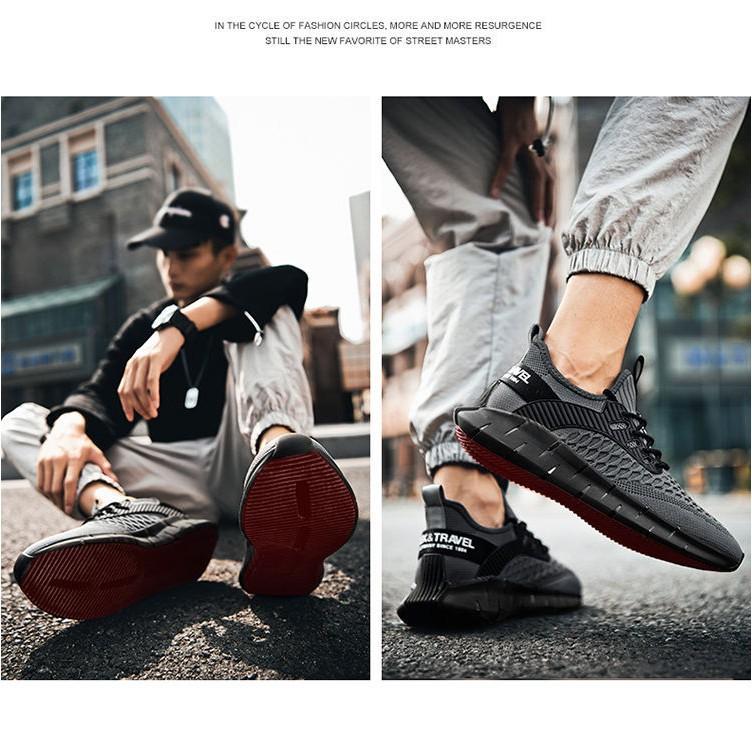 Giày thể thao nam,Giày sneaker nam AP069 CHẠY BỘ, GIÀY TẬP Dáng Đẹp màu đen