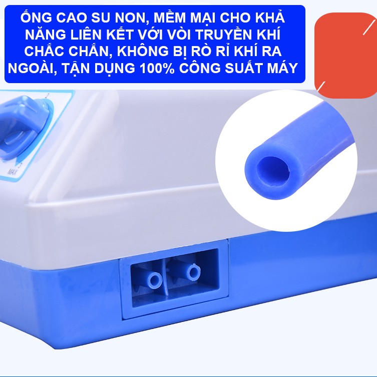 Đệm hơi chống loét, Nệm hơi chống loét NIKITA – hỗ trợ chăm sóc cá nhân, Máy bơm hoạt động êm ái, thoáng khí dễ chịu.