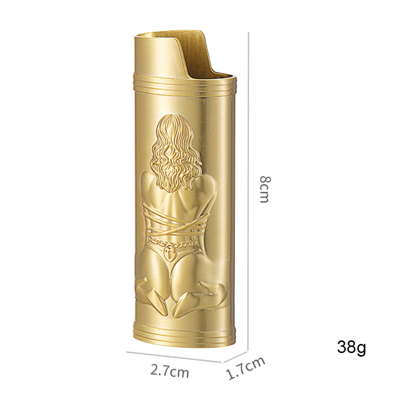 Vỏ Bật Lửa Bic J6 Bic Lớn Khắc Nổi Hình Cô Gái Kim Loại
