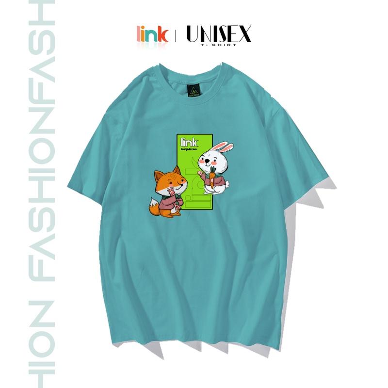 Áo phông THỎ SÓI CUTE dáng rộng tay lỡ unisex