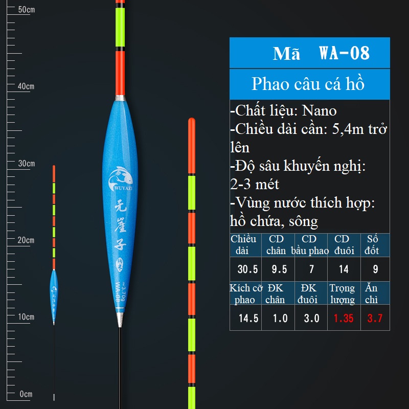 Phao Câu Đài Nano Tăm To WA Siêu Nhạy Truyền Tin Nhanh Chính Xác PC3