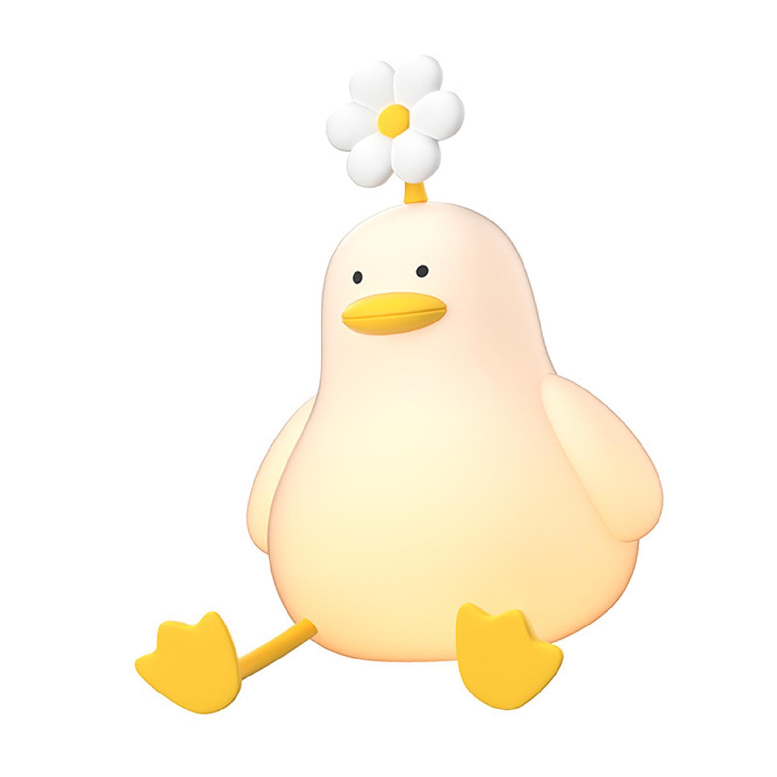 Duck Lamp Rechargeable 3 Brightness Adjustable Silicone Night Light for Kids