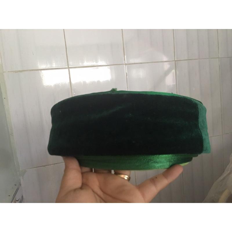 Khăn xếp nam nhung xanh