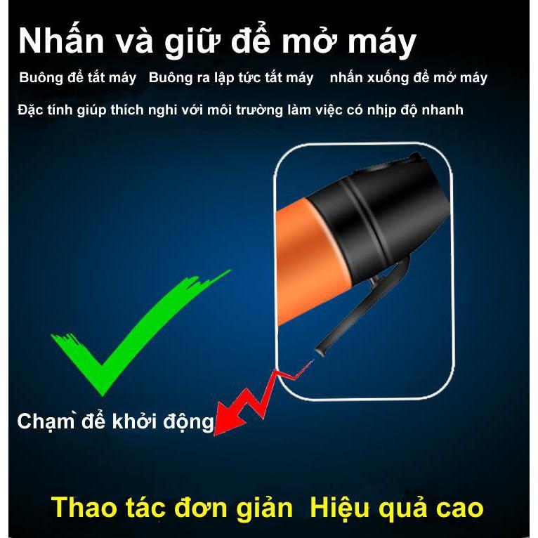 Máy đánh vẩy cá nhanh chóng dùng pin sạc inox 304 chống nước IPX7 hàng cao cấp