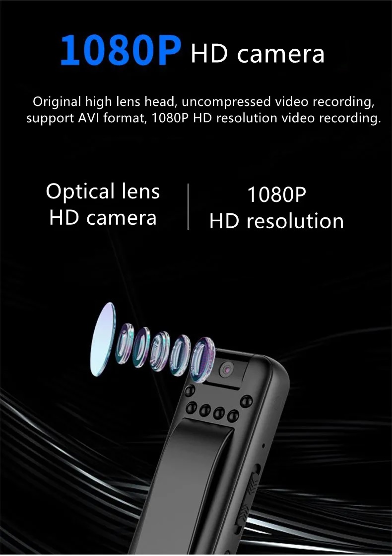 SOAIY Máy Ghi Âm Hỗ Trợ Quay Video Full HD 1080 Xoay 180 Độ Tầm Nhìn Ban Đêm Voice Recorder D3 - Hàng Nhập Khẩu