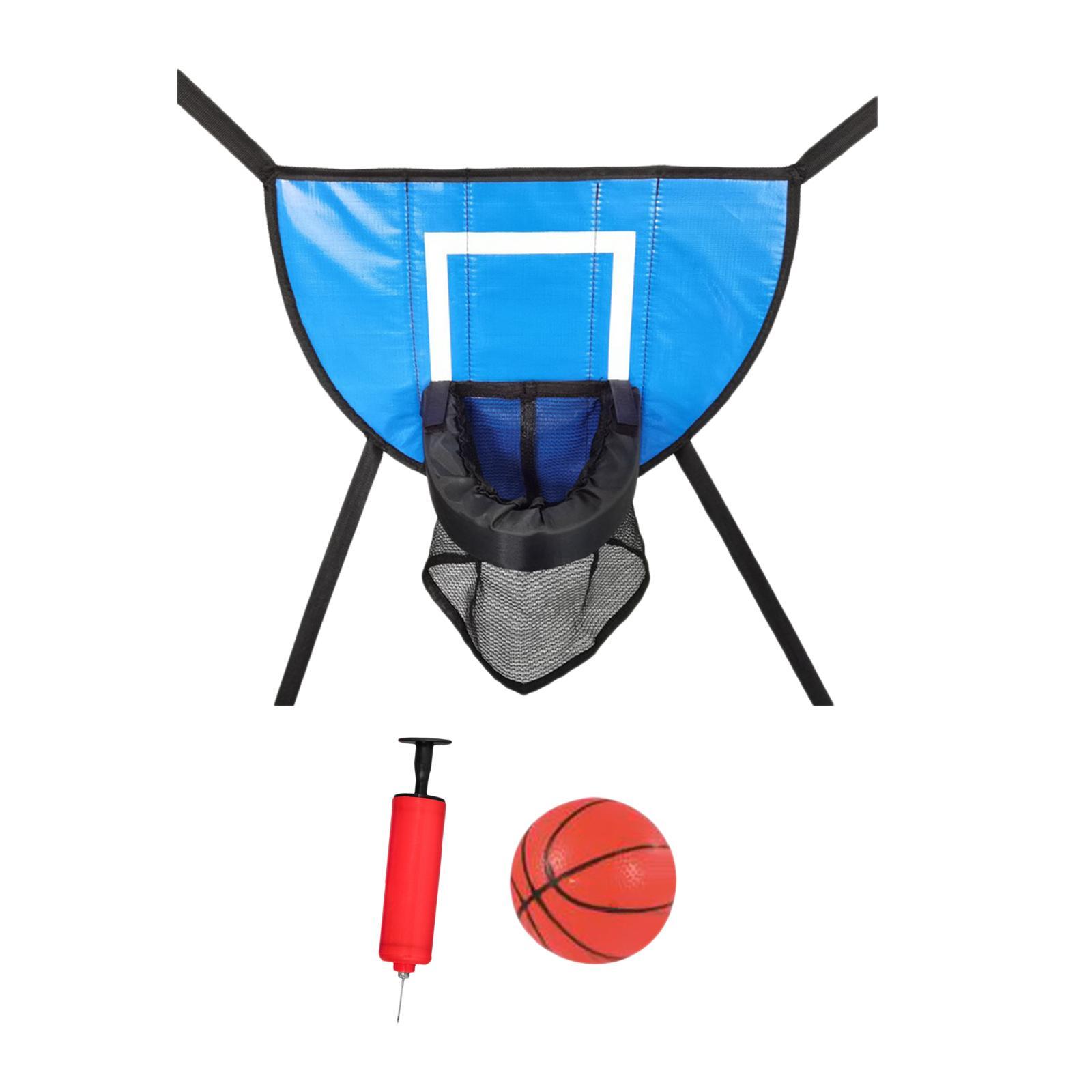 Mini Trampoline Basketball Hoop for Kids with Pump and Ball Basketball Rack