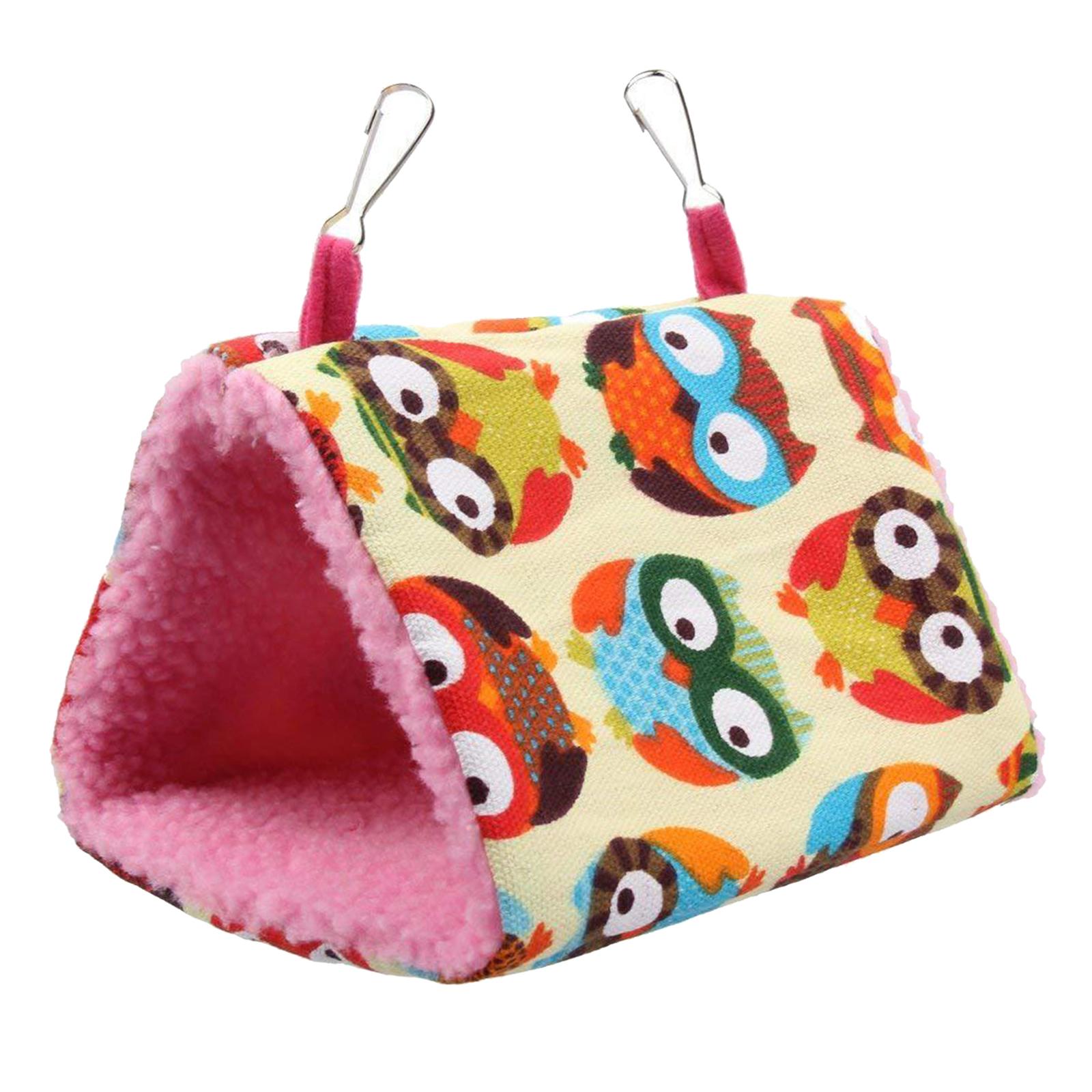 Pet Bird Parrot Budgie Hammock Cage Hut Tent Bed Hanging Cave Bed Leopard S