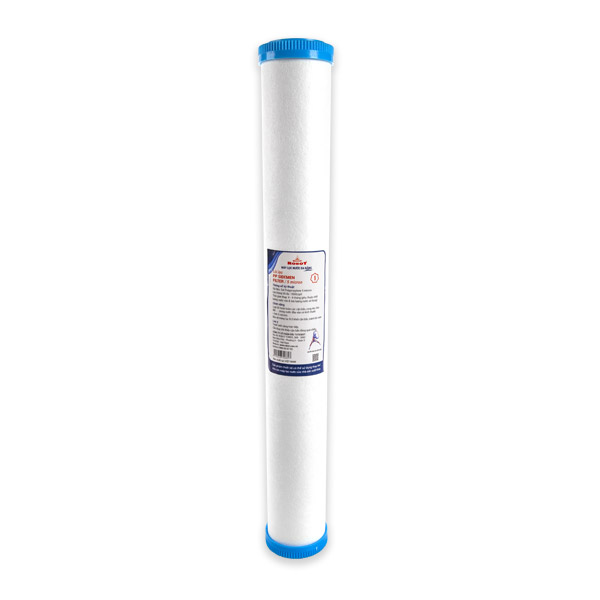 Bộ lọc thô đầu nguồn 20 inch Robot RAW-21P - 1 lõi lọc PP Sediment 5 micron - Hàng chính hãng